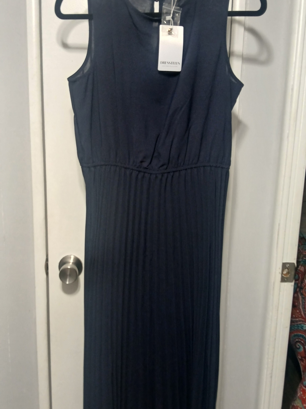 DRESSTELLS Women's Navy Midi Dress